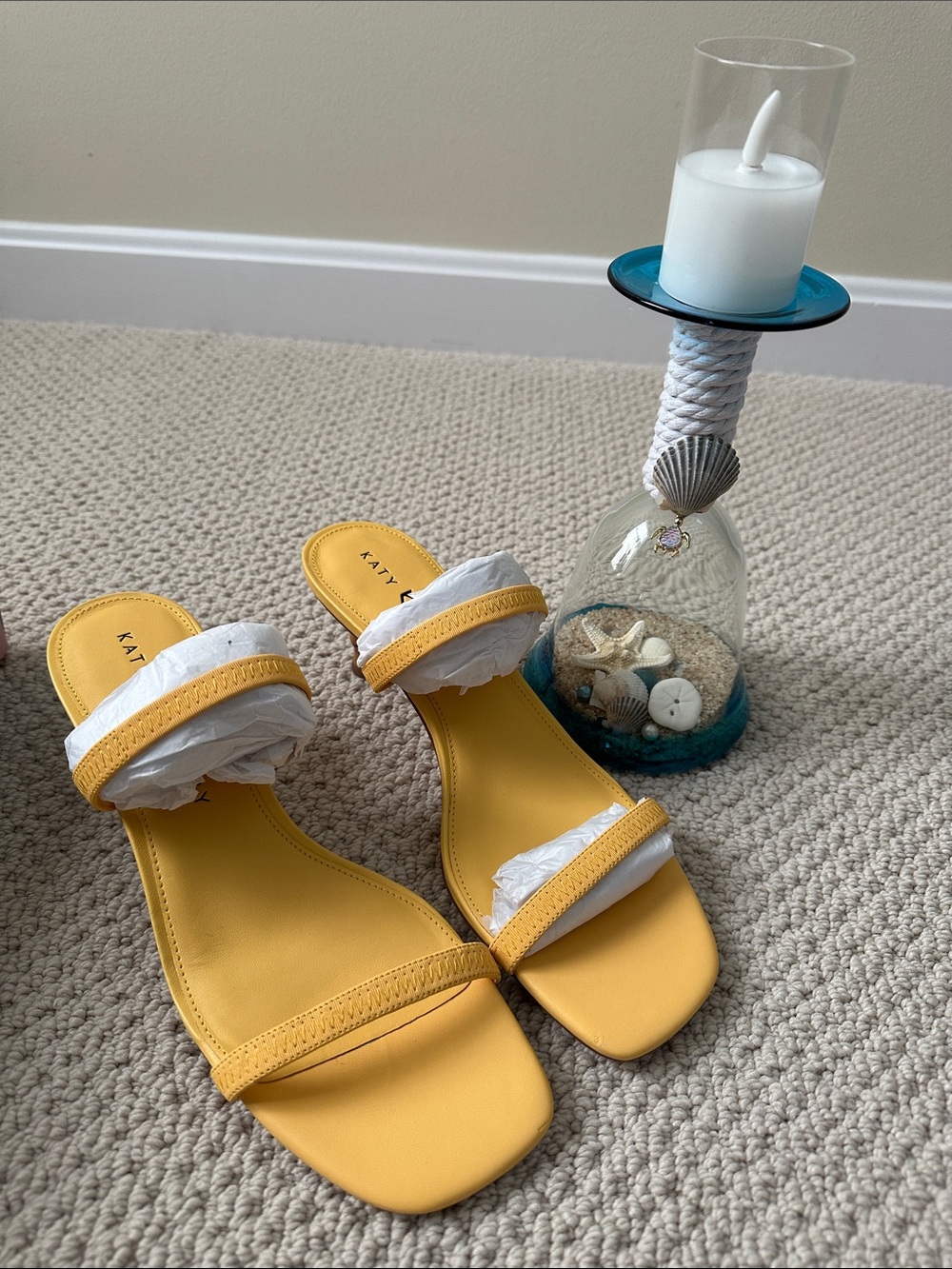 Katy Perry Collections Leilei stretch Double-Strap Slide Sandals NWT size 10 Fun